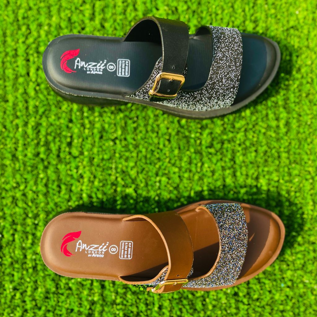 Sparkle Strap Comfort Slip-On Slippers – Stylish Women’s Casual Footwear