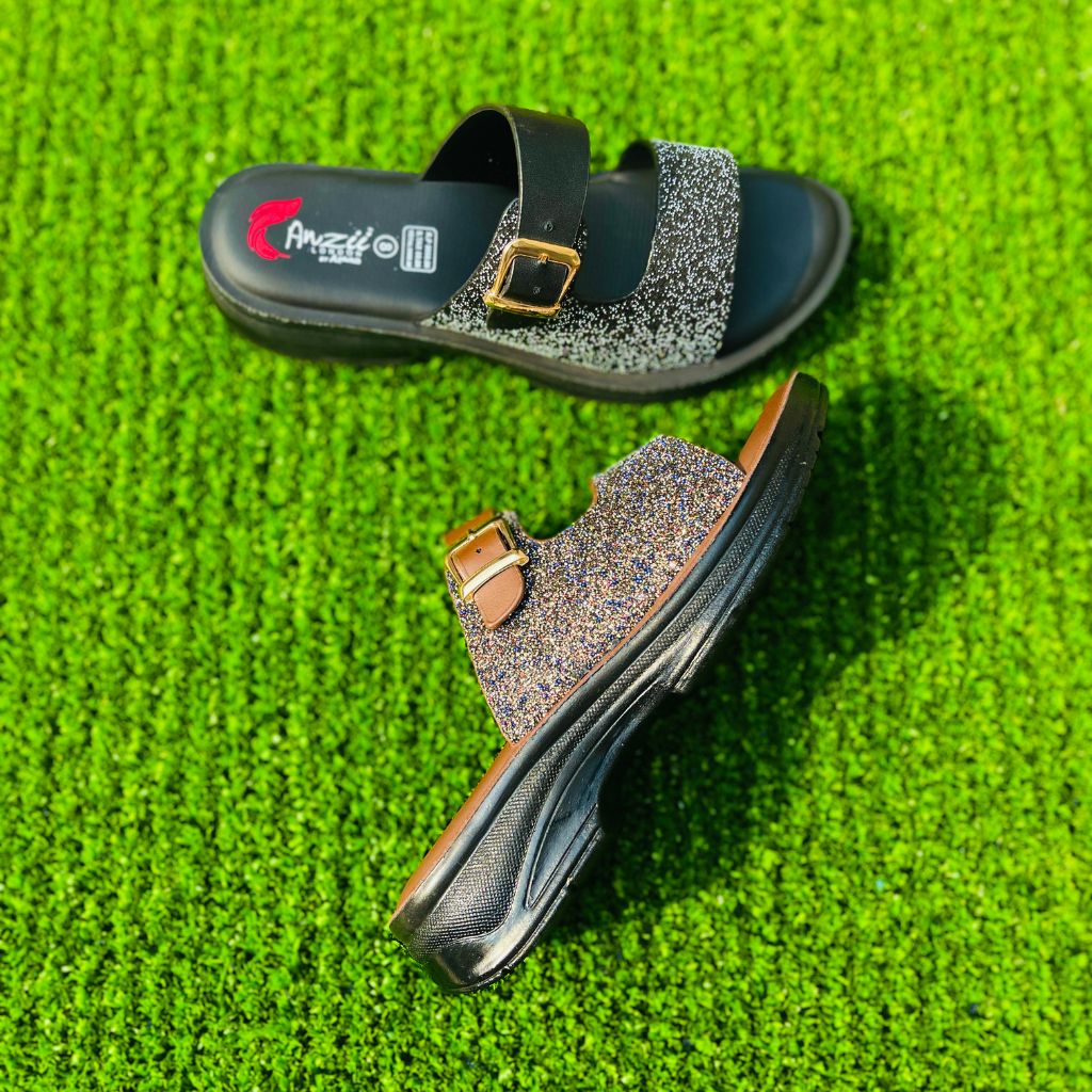 Sparkle Strap Comfort Slip-On Slippers – Stylish Women’s Casual Footwear