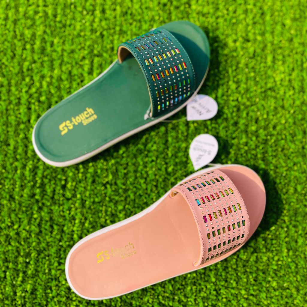 Medicated Comfort Soft Crystal Strap Slippers for Women | Stylish Everyday Slippers