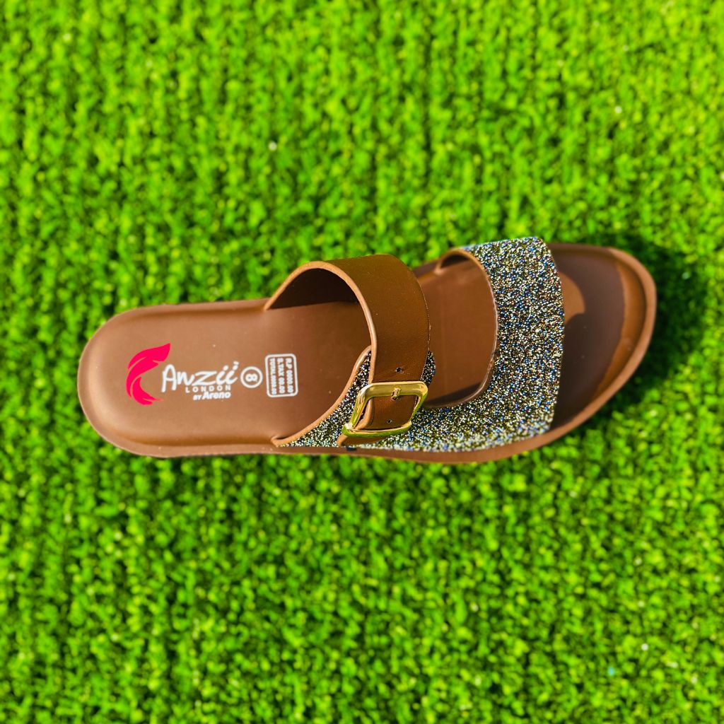 Sparkle Strap Comfort Slip-On Slippers – Stylish Women’s Casual Footwear