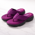 SHOELETA Women’s Stylish Flip Flop Slippers – Green & Purple