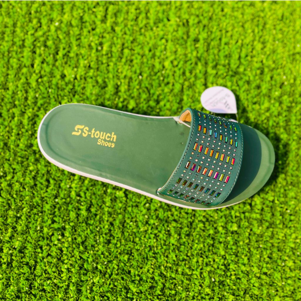Medicated Comfort Soft Crystal Strap Slippers for Women | Stylish Everyday Slippers